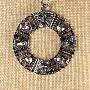 Vintage Sarah Coventry Silver Tone Zodiac Cancer 26" Chain And Pendant